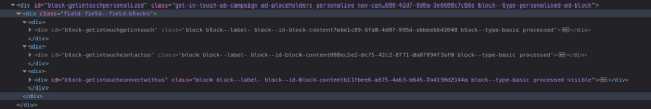 Get in touch HTML