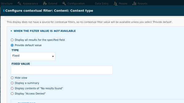 Contextual filter